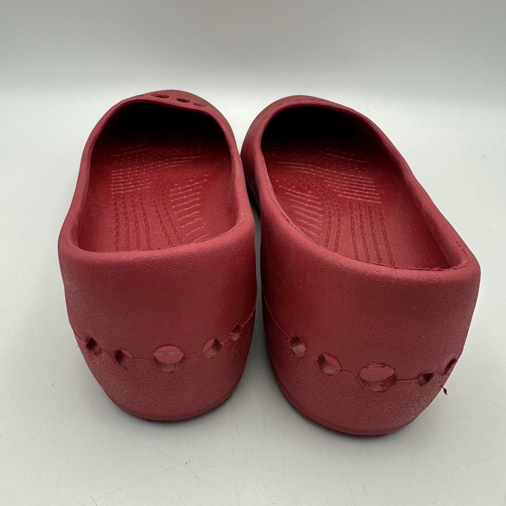 Crocs Prima Women's Size 9 Slip On Ballet Flats Red Comfortable Casual Shoes - Picture 4 of 7